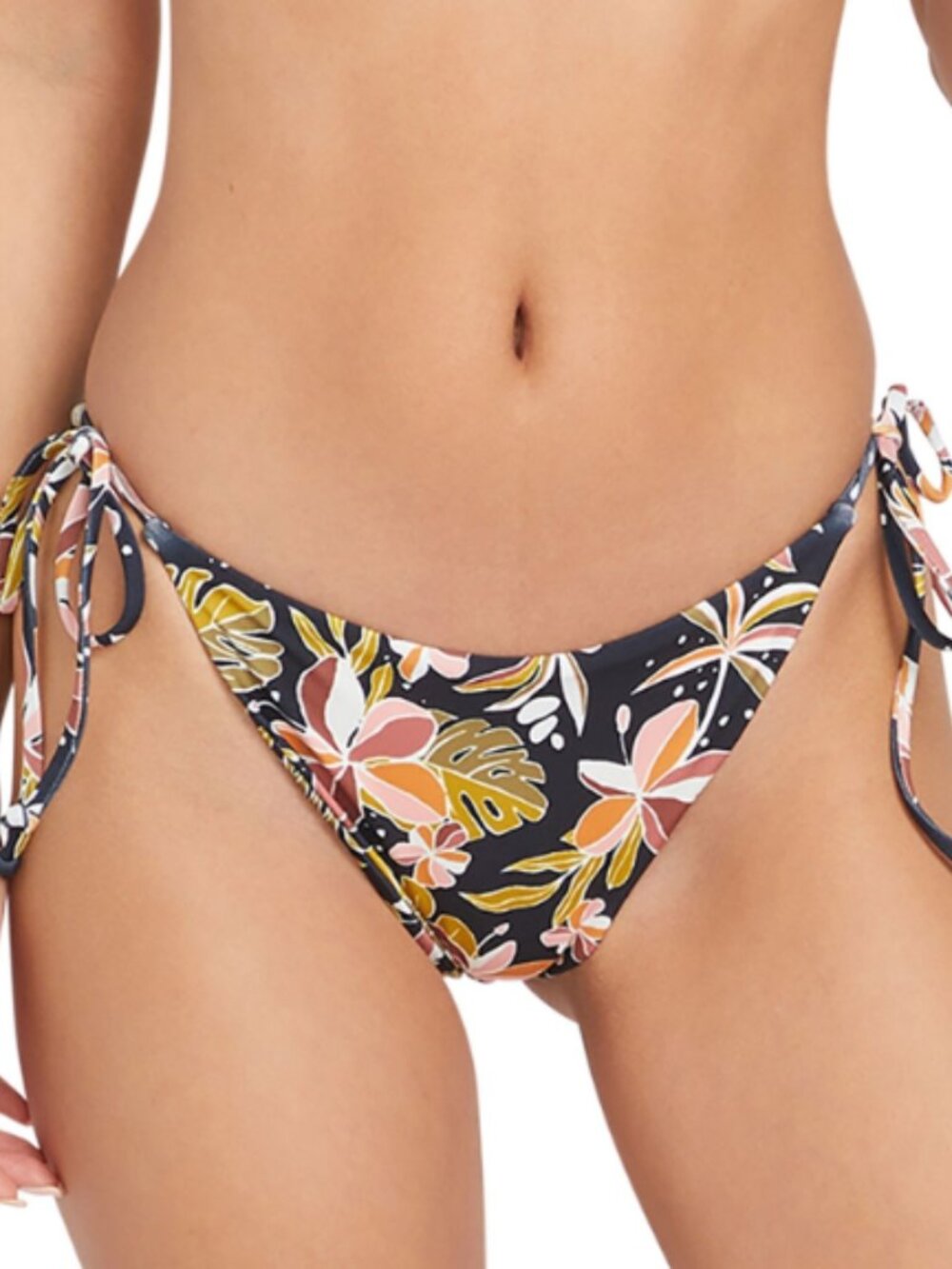Volcom Juniors' Fronds Forever Printed Side-Tie Bottoms Swim Multi Size S 8263